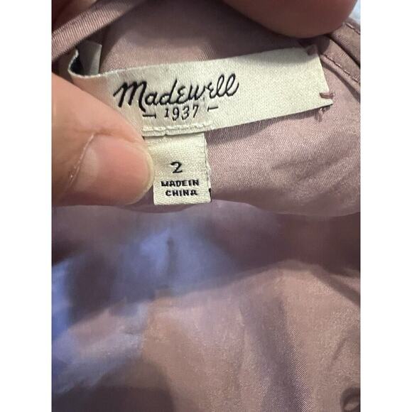 Madewell 100% Silk Camisole Top Halter Mauve Size 2 Small Tank Babydoll - Picture 6 of 8